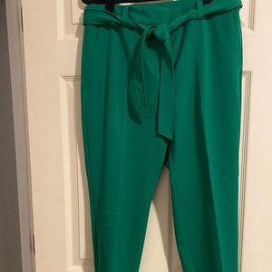 LOFT Green Tie Waist Pants